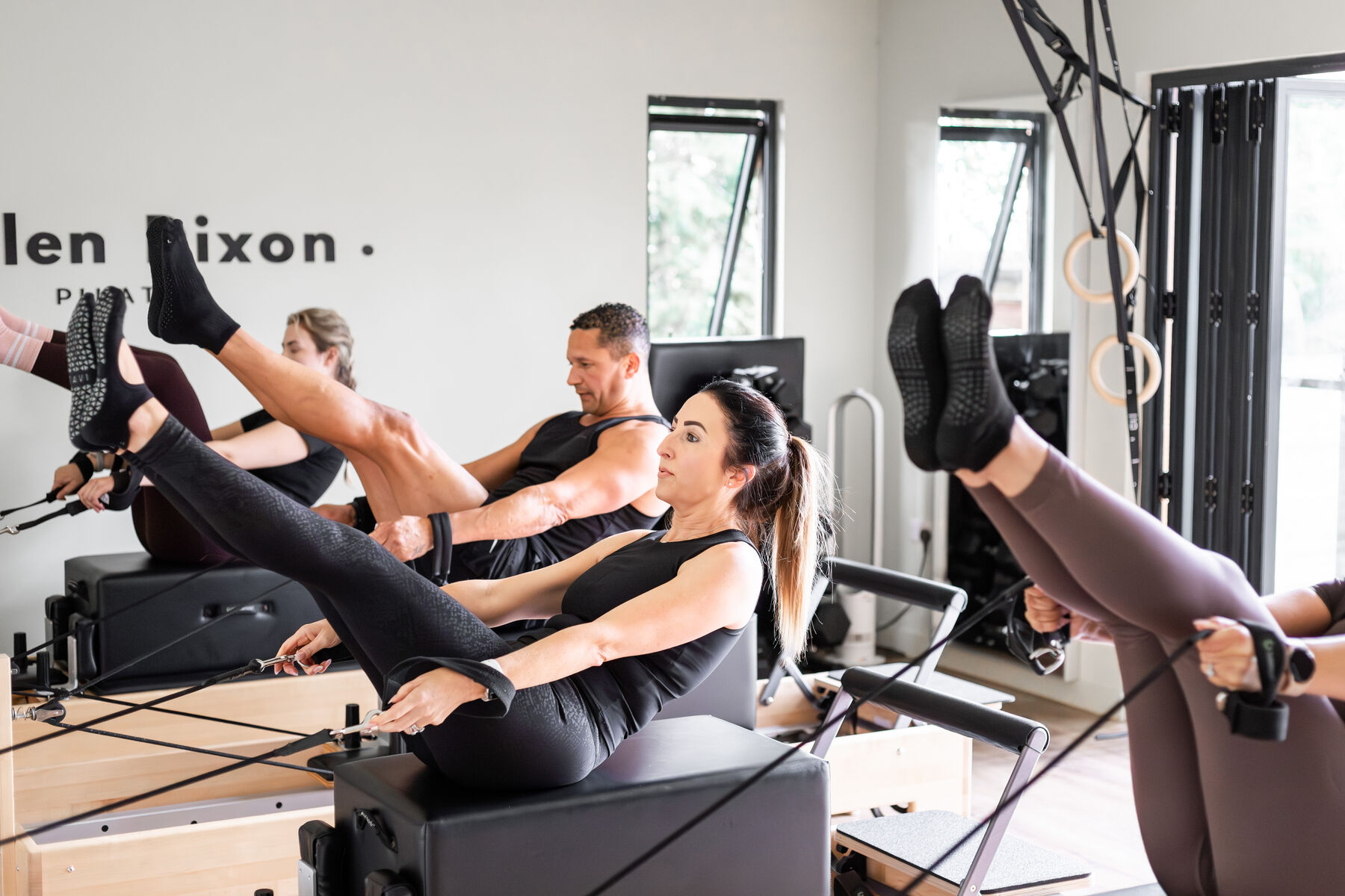 A small Reformer class at Helen Dixon Pilates in Darlington